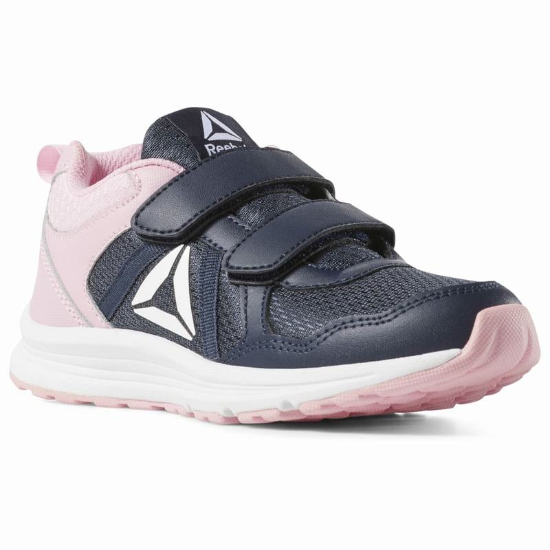 Reebok Almotio 4.0 2v Bežecké Tenisky Chlapcenske - Námornícka Modrá/Ruzove VL5066UH